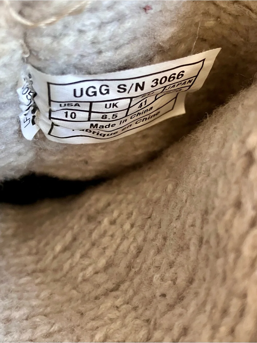 Ugg Boots Woman S-10 Cardy Lattice knit Tan Oatmeal